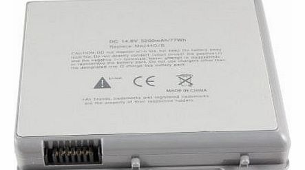 [14.8V 5200mAh Li-ion] Replacement Laptop/Computer/Notebook Battery for APPLE PowerBook G4 15``, PowerBook G4 15`` Titanium Series, Compatible Part Numbers: 616-0132, 616-0133, 616-0139,